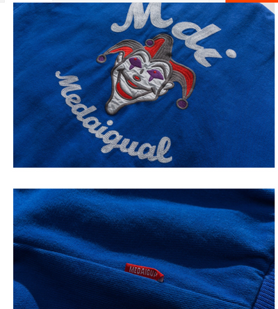 Abrigo Grueso con Solapa de Perfil y Bordado de Payaso para Hombre - Image 15