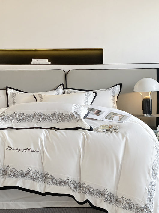 Juego de Cama 4 Piezas Algodón Pima 120 Hilos con Bordado Elegante - Image 17