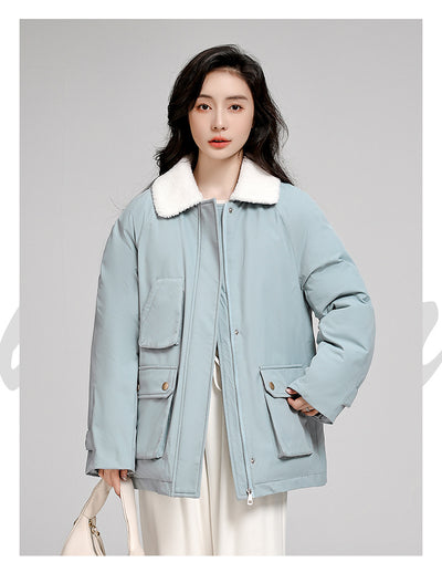 Chaqueta Acolchada Suelta Estilo Coreano en Algodón - Image 15