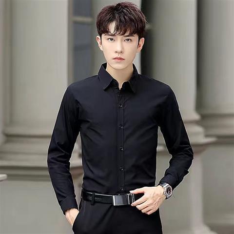 Camisa Blanca Manga Larga Slim Fit para Hombre - Versátil y Elegante - Image 7