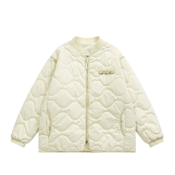 Chaqueta Acolchada de Algodón Japonesa con Patrón Rombo - Image 7