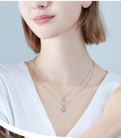 Collar Solitario de Diamante con Seis Puntas en Plata - Propuesta de Matrimonio - Image 12
