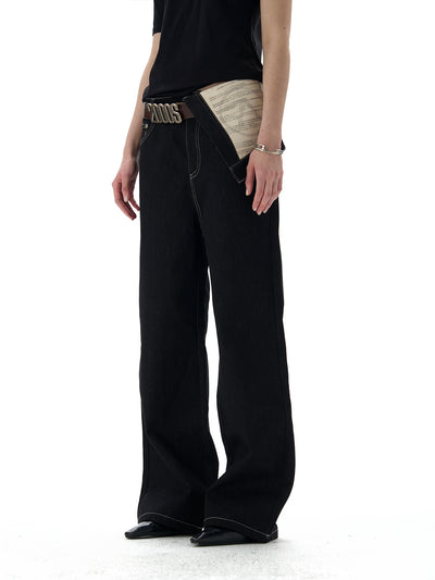 Pantalones Estampados de Algodón Negro con Cintura Ajustable - Image 8