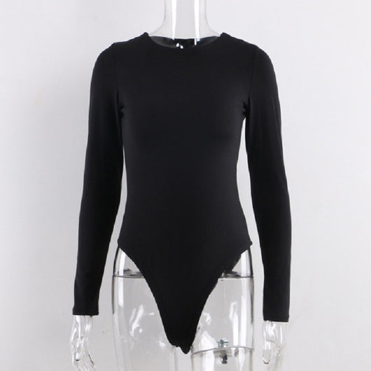 Body Ajustado Manga Larga Cuello Tubo Sexy para Mujer - Image 18