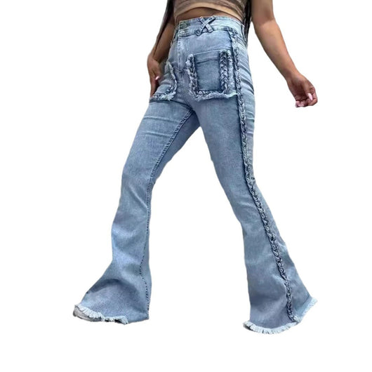 Pantalones Acampanados Talle Alto con Cintura Elástica Ajustable - Image 5
