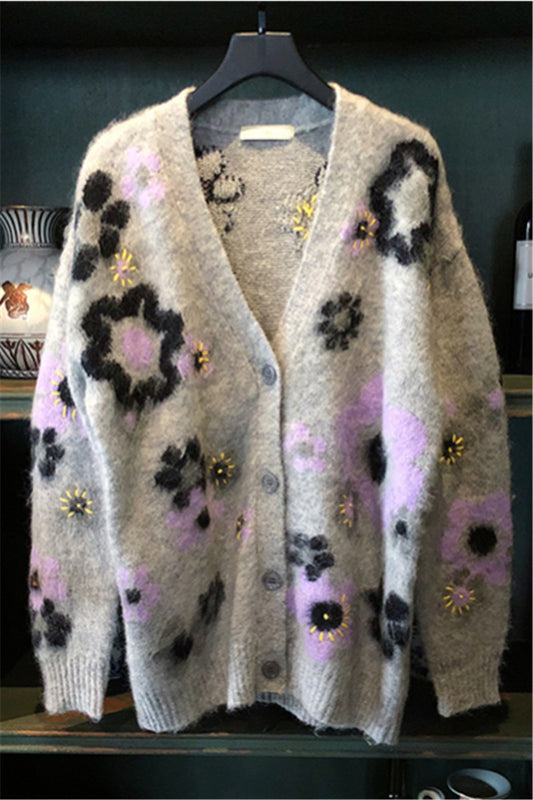 Cardigan Tejido Largo Holgado para Otoño e Invierno - Image 2