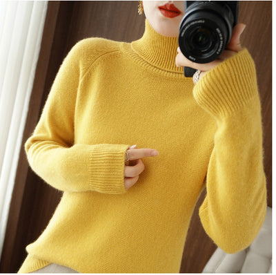 Suéter Cuello Alto Mujer Oversize Cómodo Tejido Grueso - Image 9