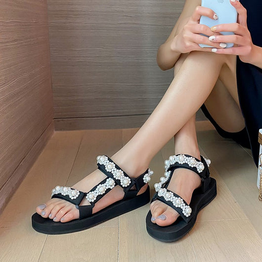 Sandalias Flor de Camelia Perla para Mujer - Image 4