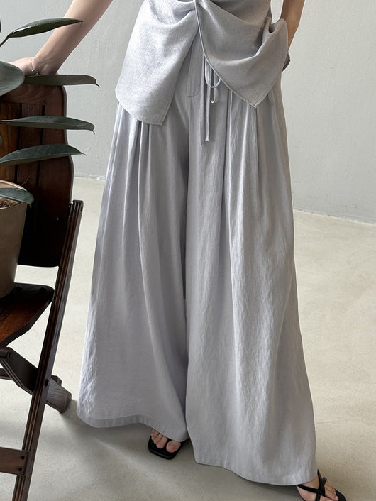 Conjunto Elegante sin Mangas: Blusa Temperamento + Pantalón Ancho Fluido - Image 16