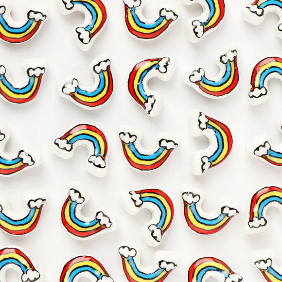 Cuentas de Cerámica Arcoíris para Manualidades DIY - Accesorios Artesanales