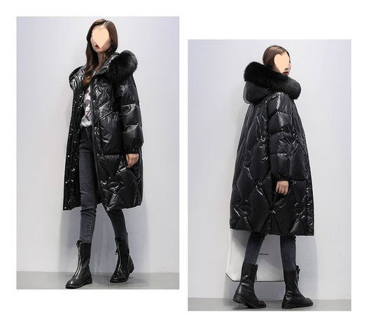 Chaqueta Acolchada Oversized con Capucha y Cuello de Piel - Tallas Grandes - Image 11