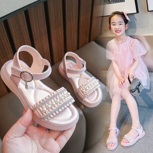 Sandalias de Moda con Perlas y Strass para Niña - Image 6