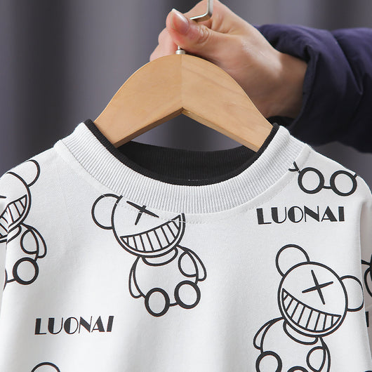 Playera Infantil Estilo Coreano con Oso Estampado Completo - Image 14