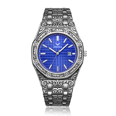 Reloj de Cuarzo para Hombre con Correa de Acero Inoxidable y Resistencia al Agua - Image 6