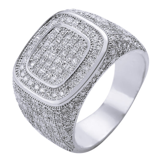 Anillo Hip Hop Chapado en Oro con Circonitas Micro Incrustadas - Image 6