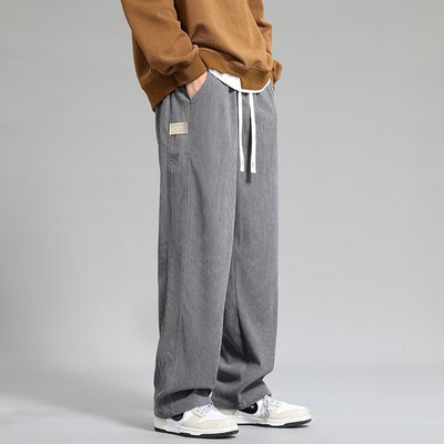Pantalones Casuales Hombre Otoño Invierno - Corte Recto Pierna Ancha Moda Urbana