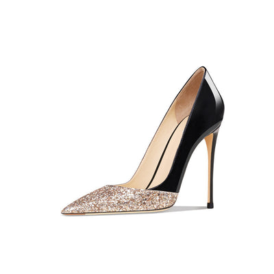 Zapatos Elegantes para Mujer con Punta Fina y Detalles Dorados - Image 5
