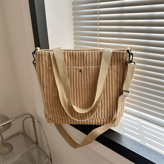 Bolso Bandolera de Pana con Gran Capacidad para Viajeros - Image 17