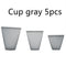 Taza Gris 5 Piezas