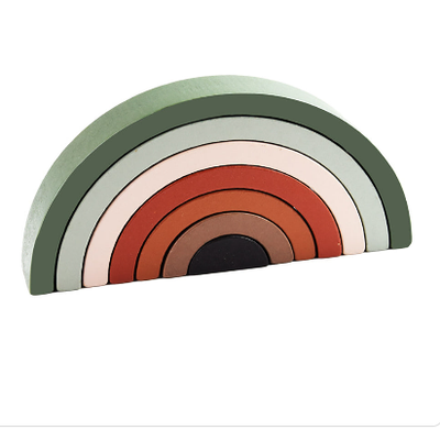 Bloques de Madera Rainbow con Rompecabezas Educativo para Niños - Image 9