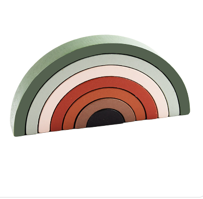 Bloques de Madera Rainbow con Rompecabezas Educativo para Niños - Image 9