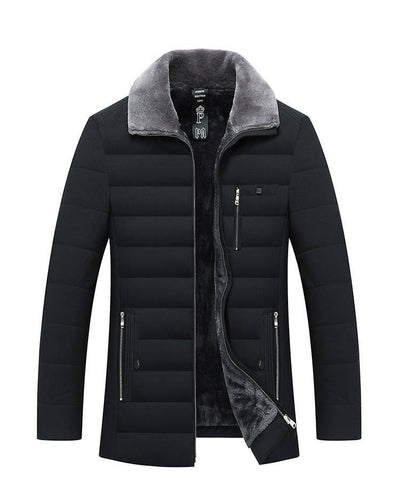 Chamarra Acolchada de Invierno para Hombre con Forro de Felpa - Image 4