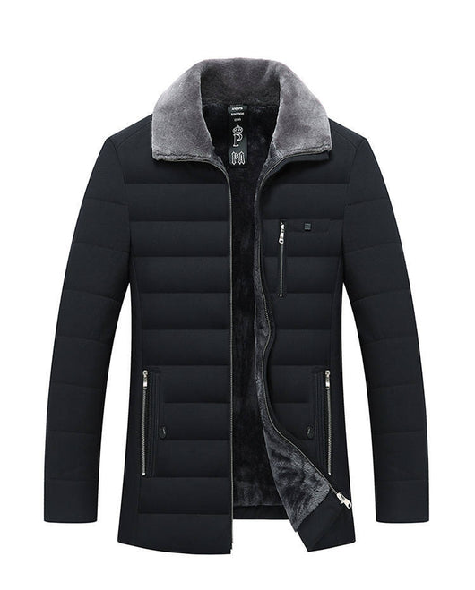 Chamarra Acolchada de Invierno para Hombre con Forro de Felpa - Image 4
