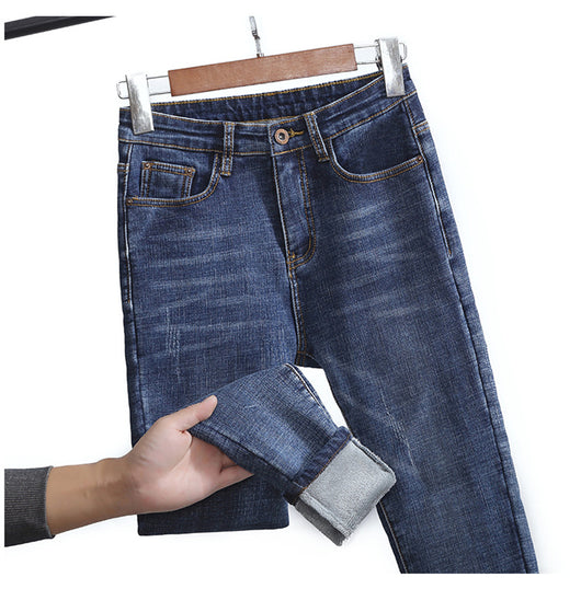 Jeans Térmicos Ajustados de Cintura Alta para Otoño e Invierno - Image 10