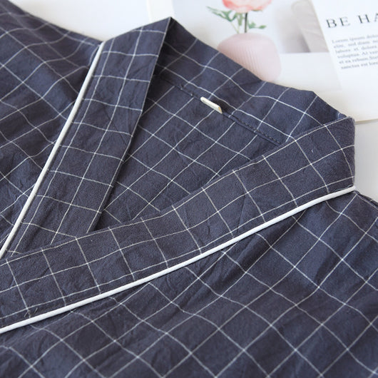 Bata Kimono Japonesa de Algodón Gasa para Hombre - Primavera Verano - Image 29