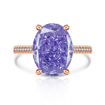 Anillo Versátil de Diamante Hielo Floral en Carbono Alto para Mujer - Image 19