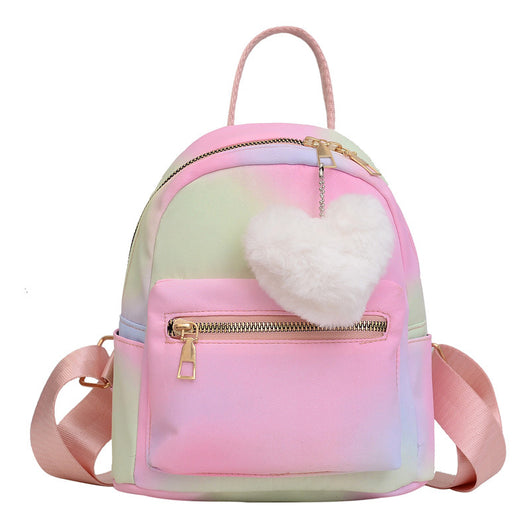 Mochila Casual de Gran Capacidad en Colores Pastel con Textura Nylon - Image 5