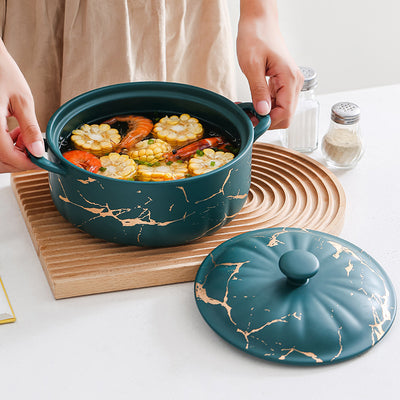 Olla para Sopa Resistente al Calor Serie Gold Lace con Tapa Impermeable - Image 8