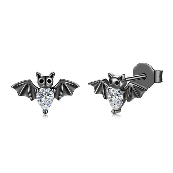 Aretes Negros de Murciélago Vampiro para Halloween