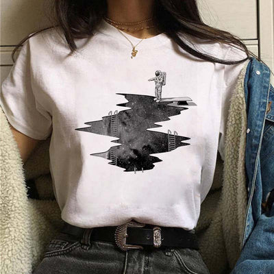 Playera Estampada de Personalidad Creativa para Estudiantes - Image 36