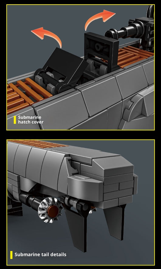Bloques de Construcción Submarino Militar - Image 9