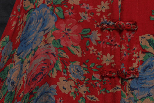 Camisa Retro Étnica con Cuello Mao y Estampado Floral - Image 14