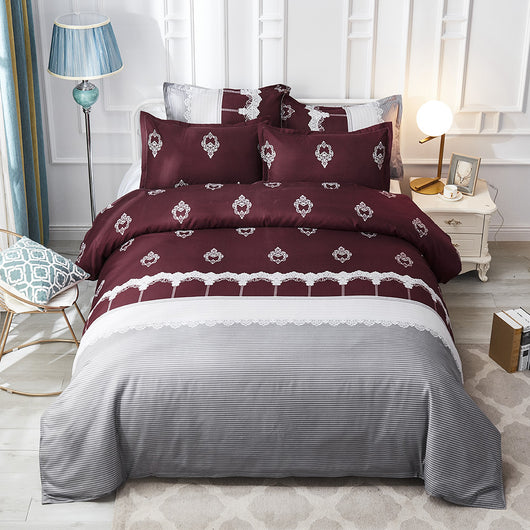 Juego de Cama Lujo con Funda Nórdica Estampada y Fundas de Almohada - Image 3