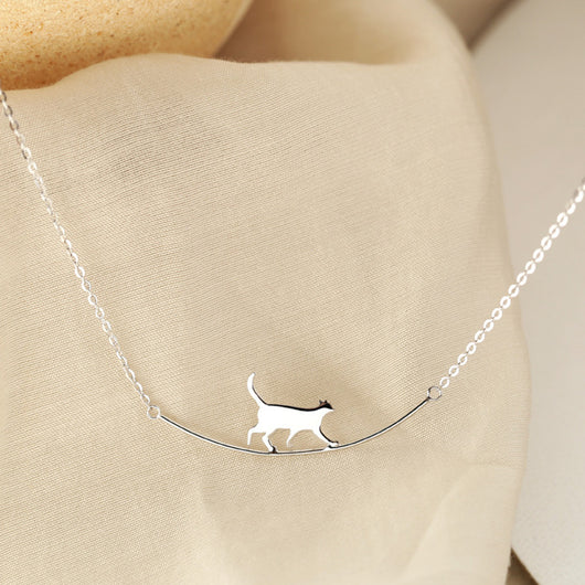 Collar de Plata 925 con Gato Curvo - Image 11