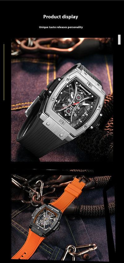 Reloj Deportivo Tonneau con Correa de Silicona y Esfera Luminosa - Image 17