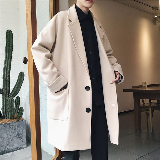 Abrigo de Lana Casual para Hombre - Corte Medio Elegante y Cálido