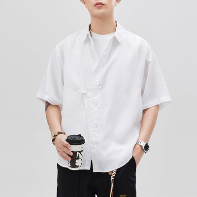 Camisa de Lino Manga Corta para Hombre - Estilo Moderno