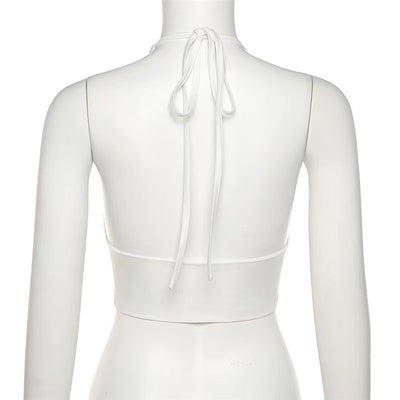 Chaleco Ajustado Escotado de Color Liso para Mujer - Image 7