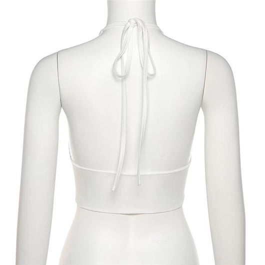 Chaleco Ajustado Escotado de Color Liso para Mujer - Image 7