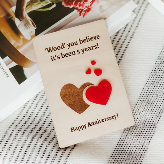 Tarjeta de Aniversario de Boda con Tallado en Madera - Image 11