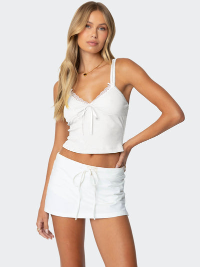 Blusa Elegante Lazo Contraste de Colores con Encaje Falsa Dos Piezas - Image 54