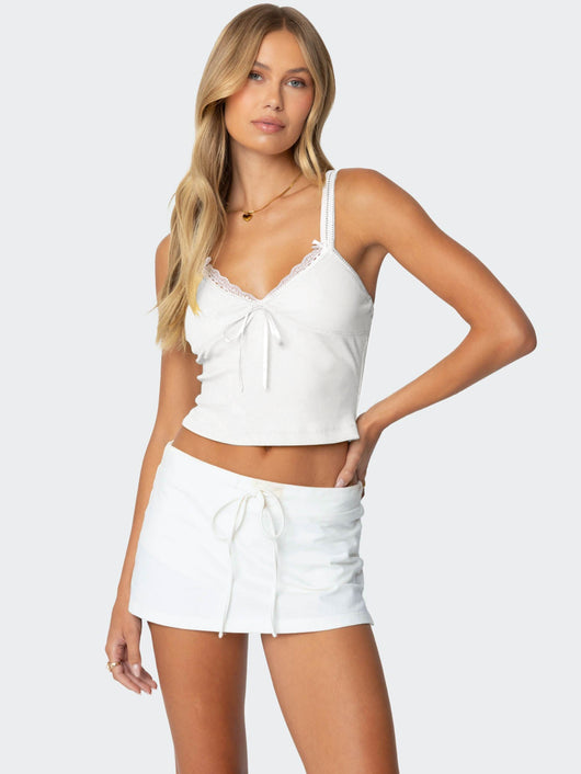 Blusa Elegante Lazo Contraste de Colores con Encaje Falsa Dos Piezas - Image 54