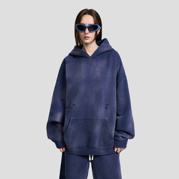 Suéter Oversized Fleece Desgastado