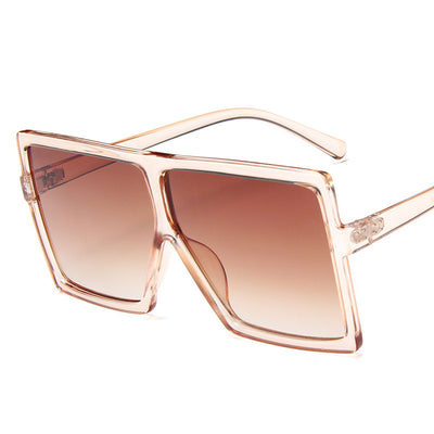 Oversized white square-frame sunglasses with dark lenses, featuring a bold and fashionable design. - Image 6