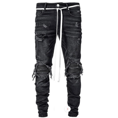 Leggings Deportivos Efecto Motociclista con Detalles Rotos - Image 11