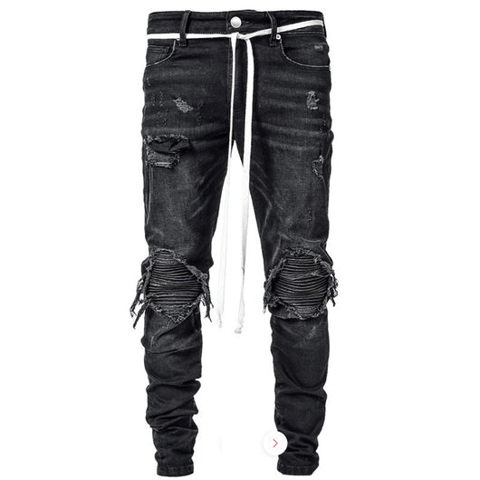 Leggings Deportivos Efecto Motociclista con Detalles Rotos - Image 11